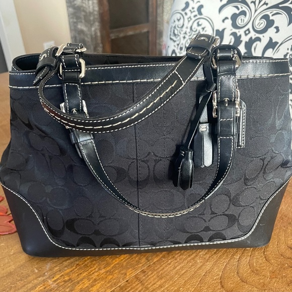 Coach - Hampton Signature satchel (black) - Picture 1 of 7